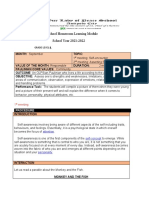 High School Homeroom Learning Module School Year 2021-2022: Grade Level 9