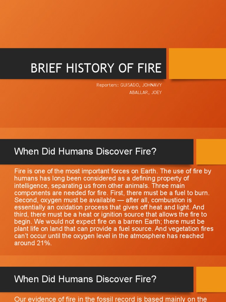 History of Fire and Human Discovery | PDF | Fires | Combustion