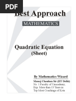 Quadratic Equation - Sheet