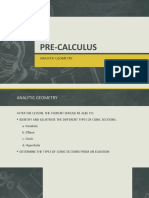 Pre-Calculus: Analytic Geometry