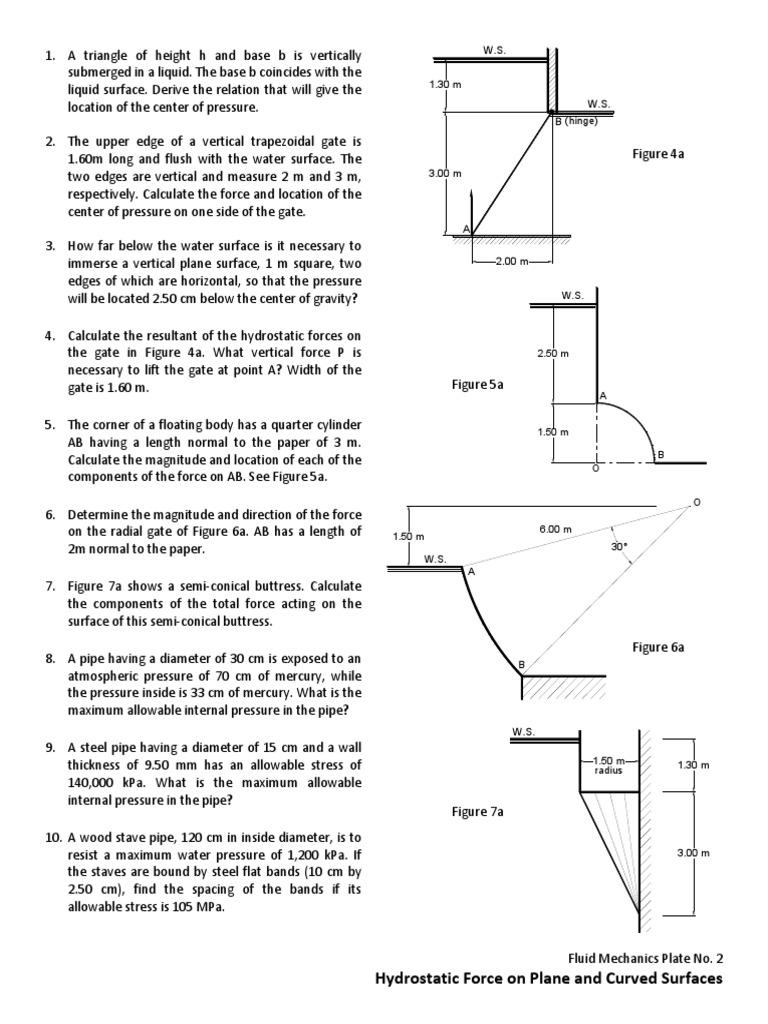 Center of Pressure Calculations in Fluid Mechanics | PDF | Pressure ...