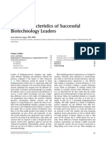 Chapter 4 - Seven Characteristics of Successful B - 2020 - Biotechnology Entrepr