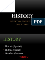 History: Definition, Nature, and Importance