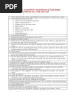 Official List of Steps For Administration of Fleet Enema Based On Usl-Nursing Skills Lab Checklist