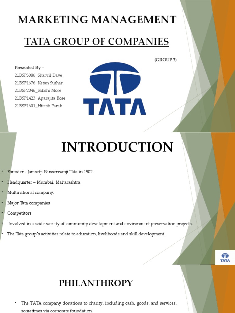 Tata Group Marketing and CSR Overview | PDF | Corporate Social ...