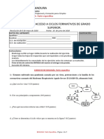 Examen Biología Grado Superior Extremadura