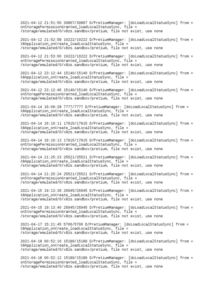 PretiumManager File Sync Log Analysis | PDF | Computers