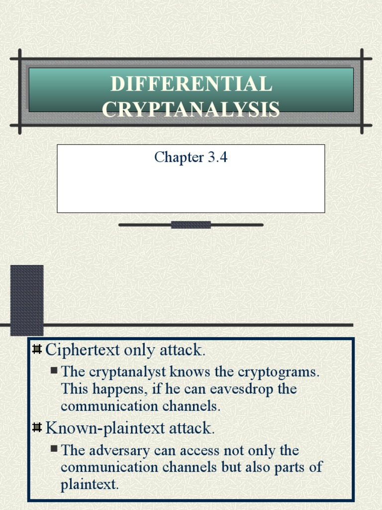 Differential Cryptanalysis Overview | PDF | Cryptanalysis | Cryptography