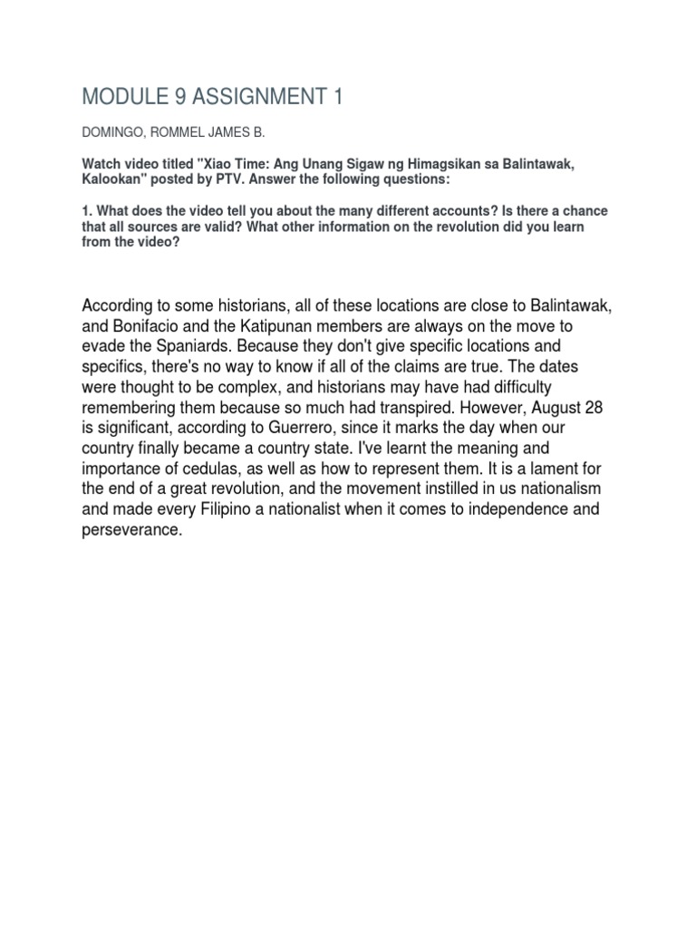 Module 9 Assignment 1 | PDF