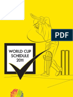 World Cup Cricket Schedule