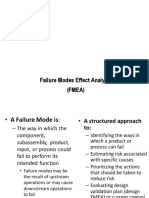 Failure Modes Effect Analysis (FMEA)