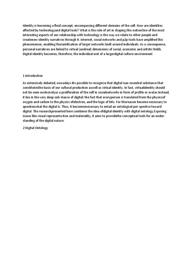 Understanding Digital Identity and Self | PDF | Social Media | Popular ...