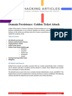 AD. Domain Persistence: Golden Ticket Attack
