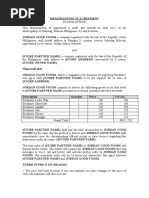 Memorandum of Agreement