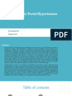 Cirrhotic Portal Hypertension: Presented By: Supervisor