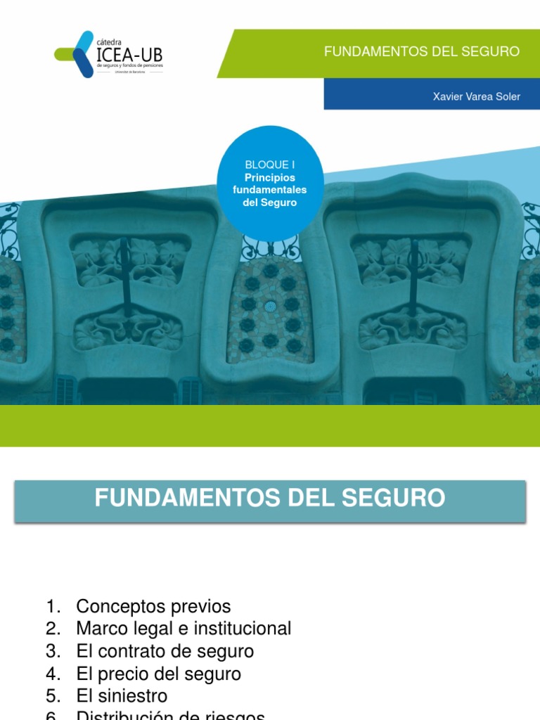 Fundamentos Del Seguro Parte I | PDF | Seguro | Póliza de seguros