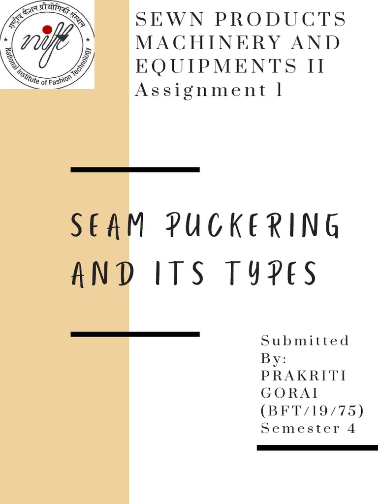 Seam Puckering and Its Types PDF Sewing Machine Sewing