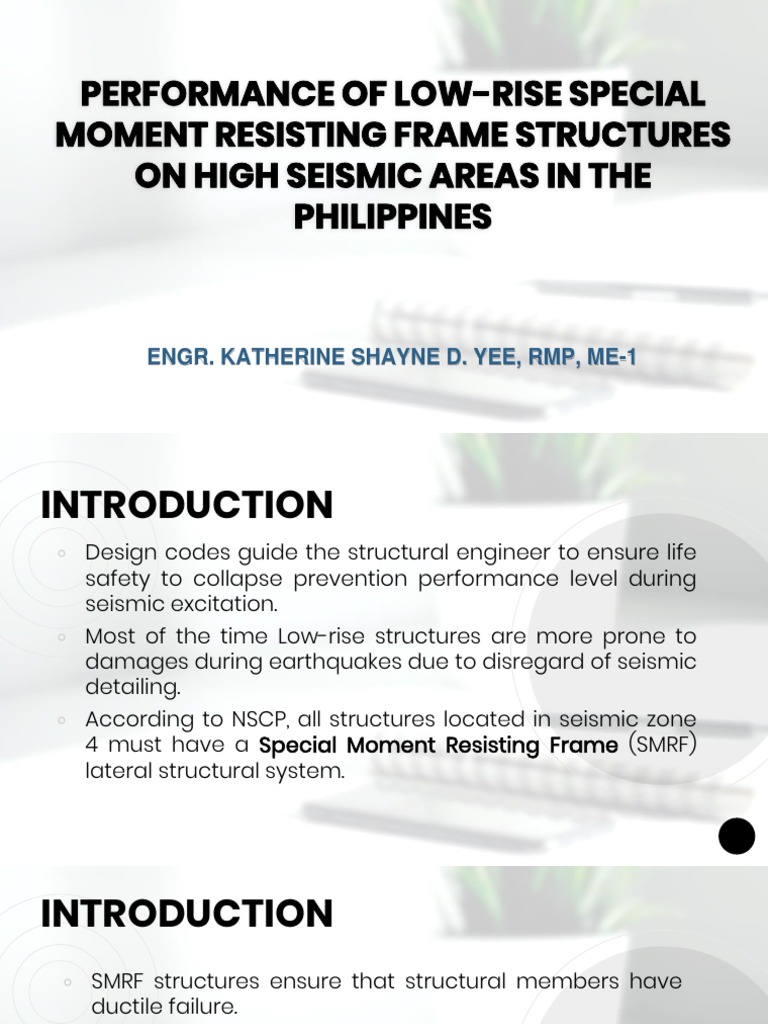 SMRF Performance in Seismic Zone 4 | PDF | Applied And ...