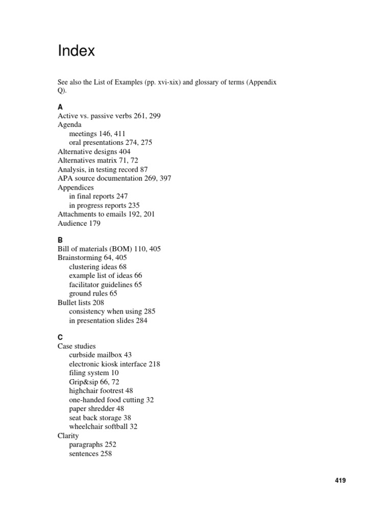 Index: See Also The List of Examples (Pp. Xvi-Xix) and Glossary of ...
