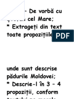 GPP - de Vorbă Cu Ștefan Cel Mare Extrageți Din Text Toate Propozițiile