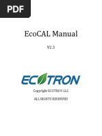 Ecocal Manual: All Rights Reserved