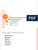 Functions and Selection of Geosynthetics