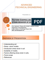 Factors Controlling Stress Strain Behaviour of Soil