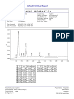 Default Individual Report: Sample Information