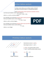 Describe Primitive Lattice Vectors