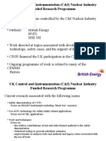 UK Control and Instrumentation (C&I) Nuclear Industry Funded Research Programme