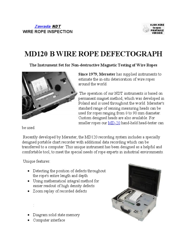 Advanced Wire Rope NDT Solutions | PDF | Inductor | Sensor