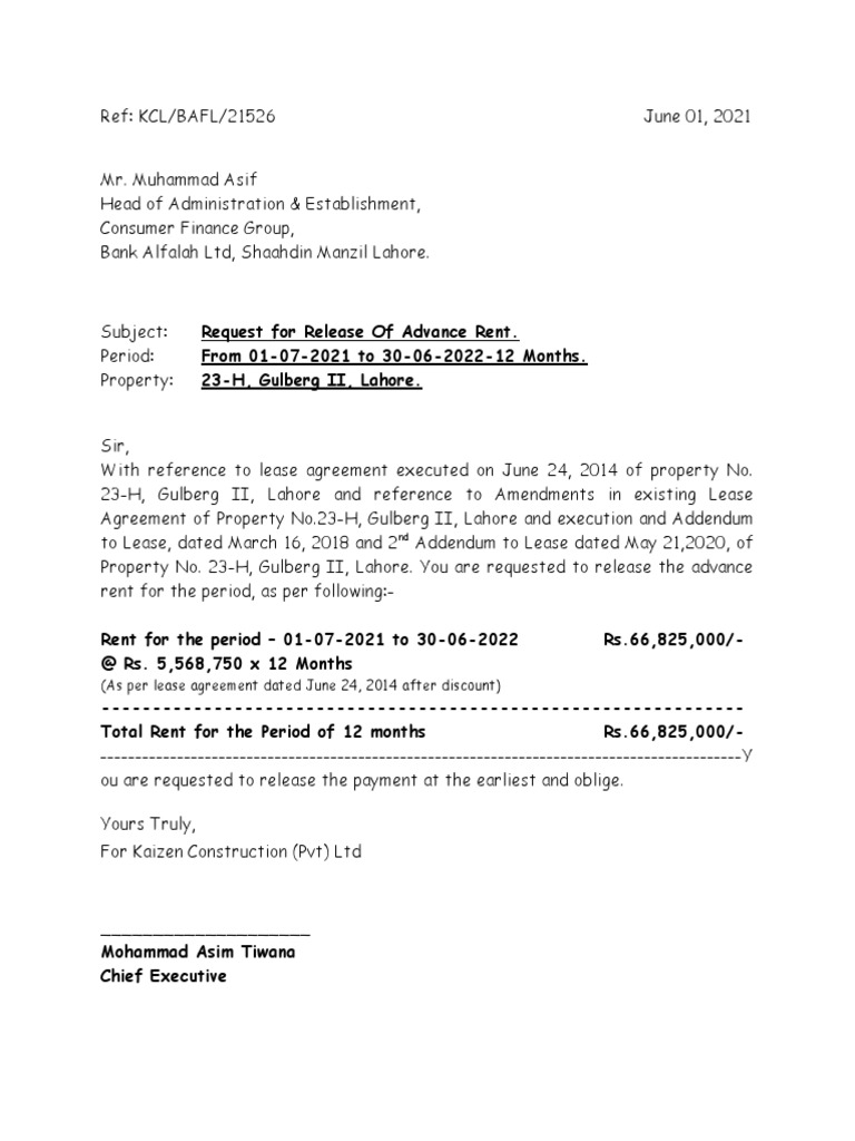 Req For Rent Adv | PDF