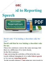 Narration:: Reported To Reporting Speech