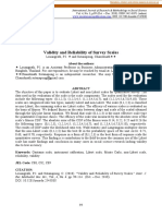 Validity of Survey Scales Measured by Fitness