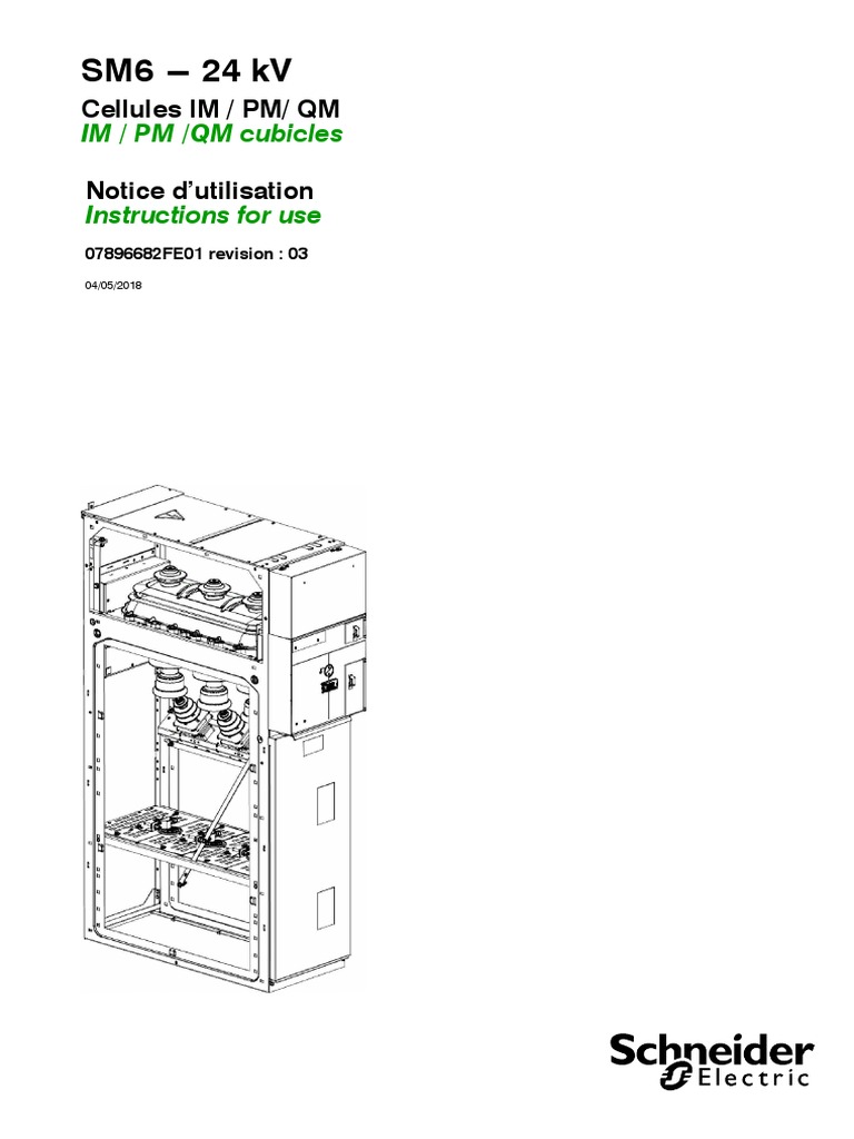 Notice d'utilisation Cellules SM6 24kV | PDF | Électrotechnique ...