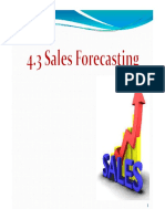 4.3 Sales Forecasting