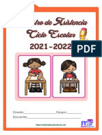 Registro de Asistencia Ciclo Escolar 2021 2022 1