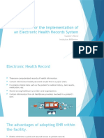 Proposal For The Implementation of An Electronic Health