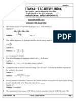 Chemistry - Quick Revision Test - Integer Correct Choice Type Questions