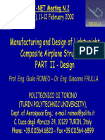 Manufacturing and Design of Lightweight Composite Airplane Structures. PART II - Design