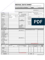 Personal Data Sheet - New