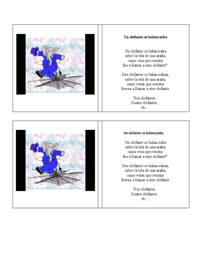 Un Elefante Se Balanceaba | PDF