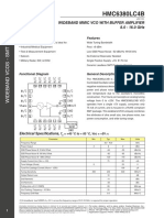 Hmc6380Lc4B: Wideband Mmic Vco With Buffer Amplifier 8.0 - 16.0 GHZ