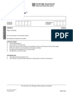 Cambridge IGCSE: FRENCH 0520/22