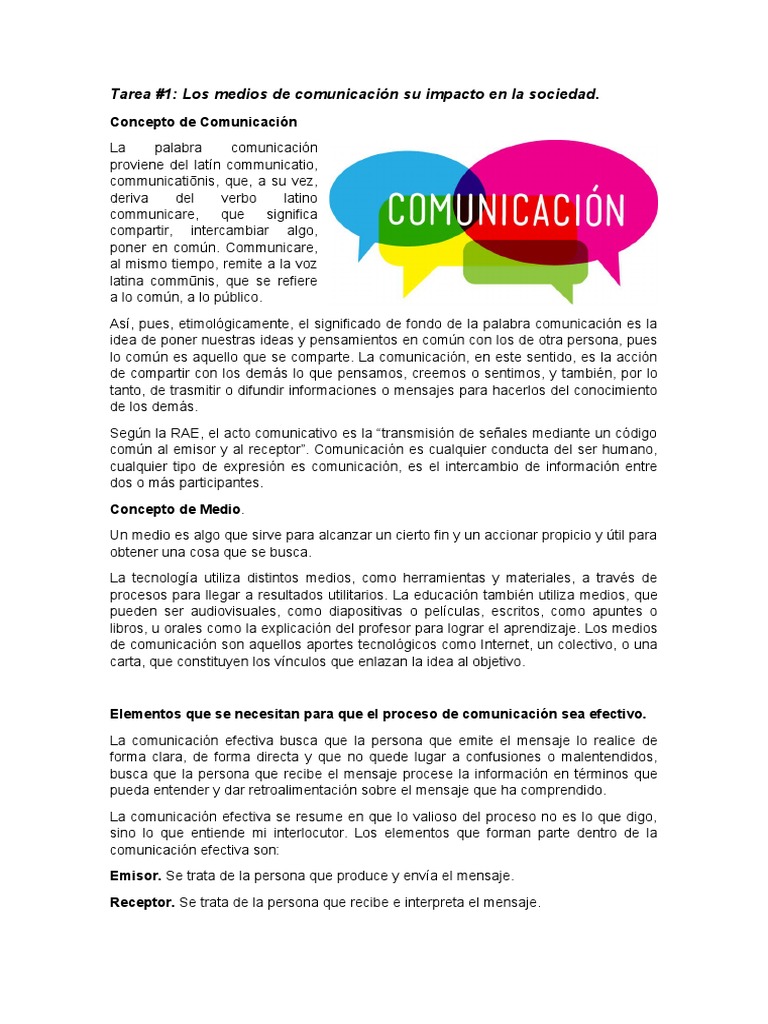Impacto de los Medios en la Sociedad | PDF | Comunicación | Libros
