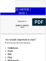 Quarter 1 Day 1: English Vi Aivee S. Costoy