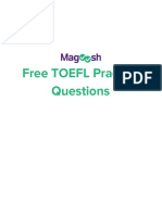 Free TOEFL Practice Questions