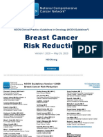 NCCN Guidelines On Breast Cancer Risk Reduction