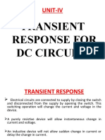 Transient Response For DC Circuits: Unit-Iv