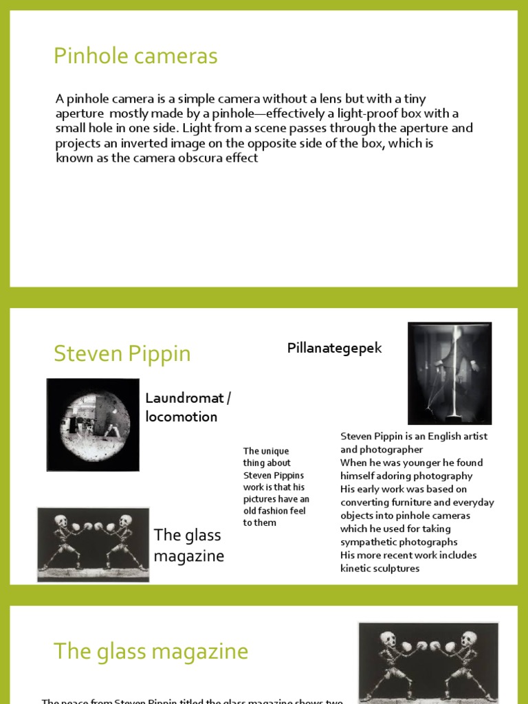 Pinhole Camera Art by Pippin & Wolff | PDF | Camera | Natural Philosophy